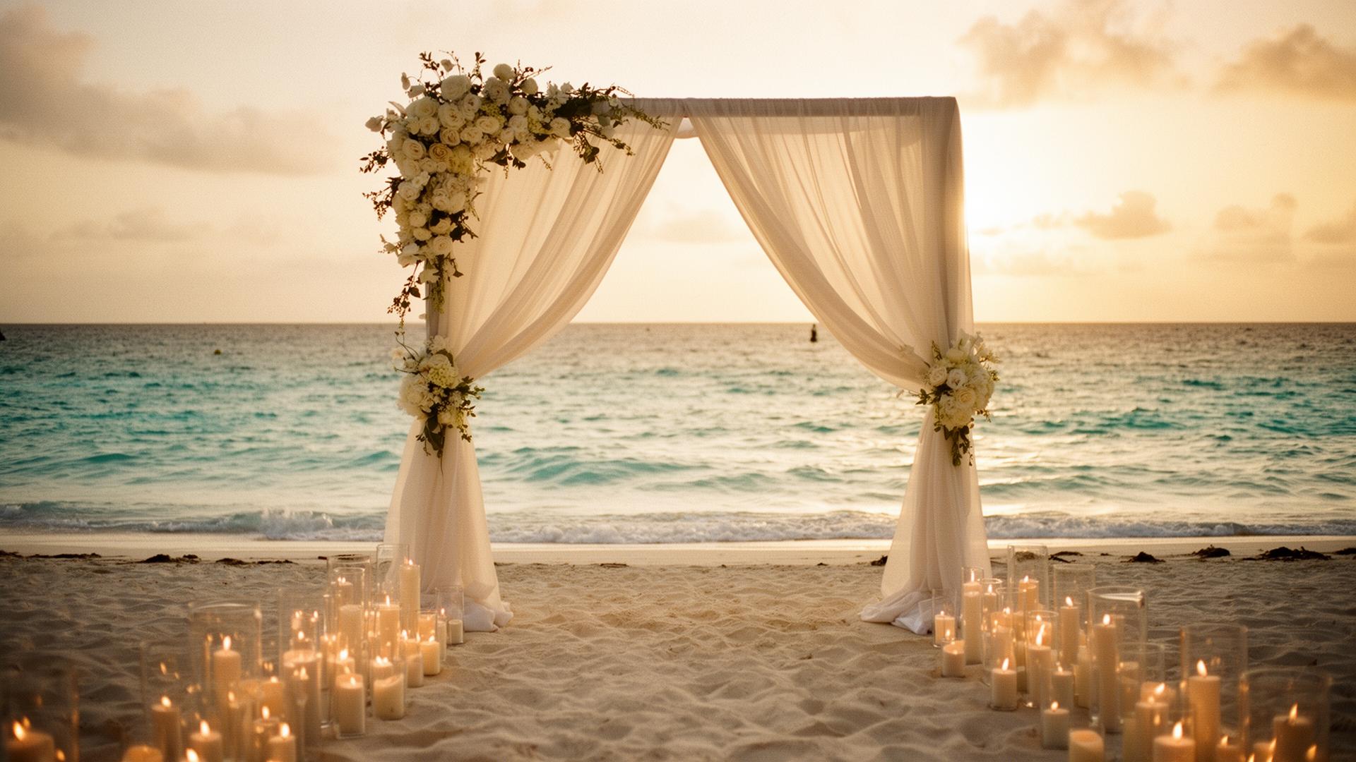 Beachfront wedding setup at Casa Rodi Zanzibar